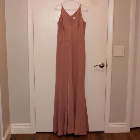 NEW Dress the Population Iris Gown blush  Party Maxi Dress Women's L ($198) - Picture 4 of 14